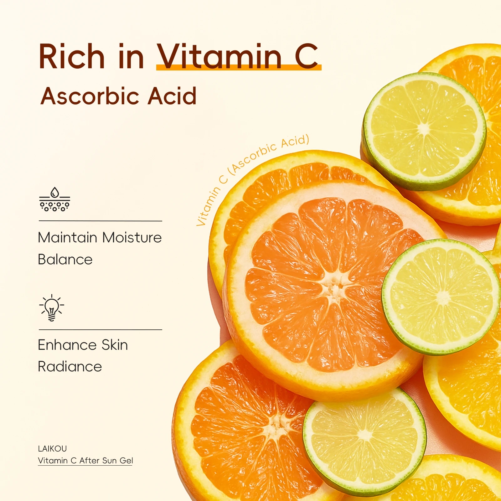 Vitamin C After Sun Gel – Deep Hydrating & Brightening Face Cream with Niacinamide, Hyaluronic Acid & 96% Aloe Vera for All Skin Types, 100g