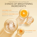 Vitamin C & Niacinamide Anti-Aging Facial Cleanser Mousse 120ml – Deep Cleansing, Brightening & Pore Minimizing Face Wash for All Skin Types