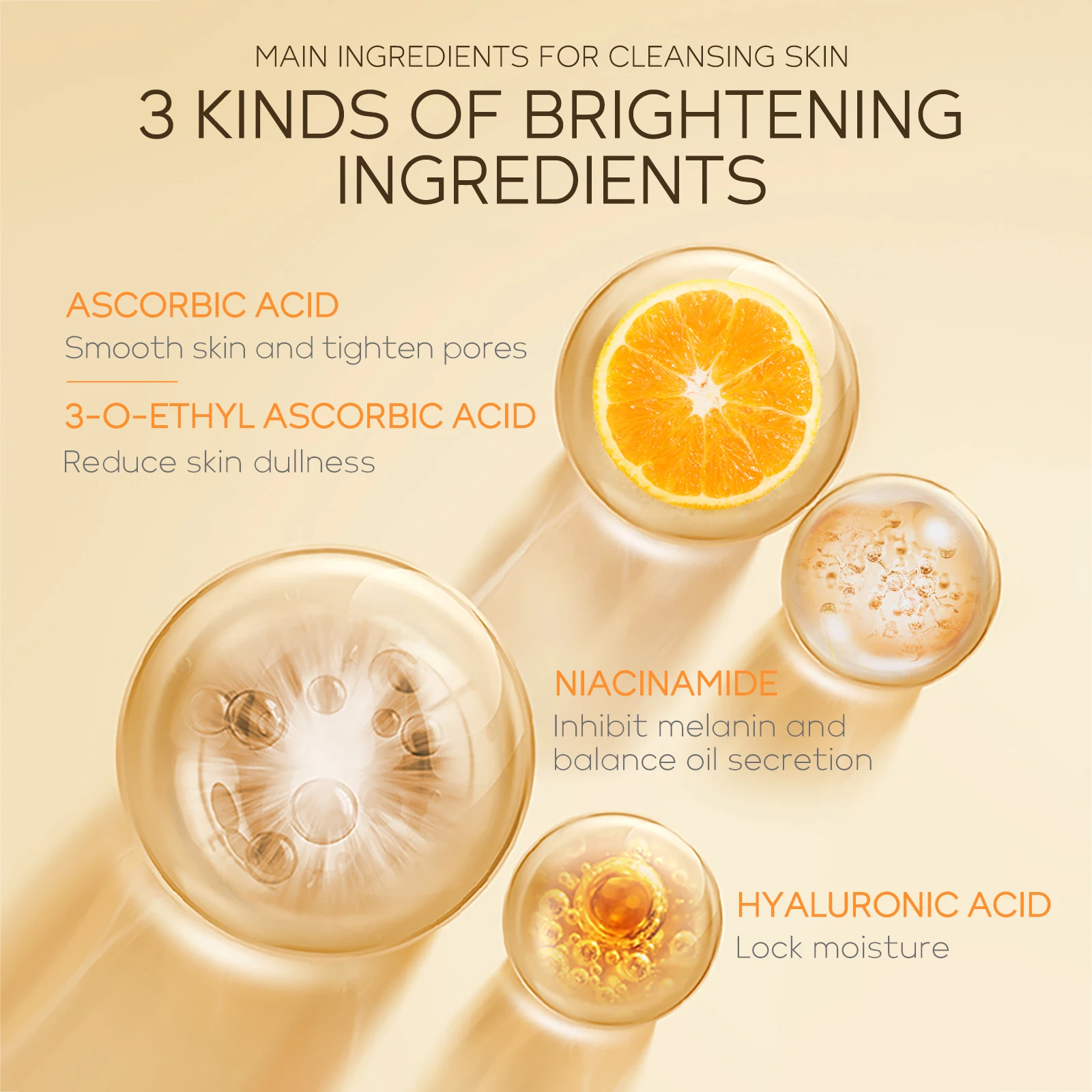 Vitamin C & Niacinamide Anti-Aging Facial Cleanser Mousse 120ml – Deep Cleansing, Brightening & Pore Minimizing Face Wash for All Skin Types