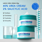 40% Urea & 2% Salicylic Acid Foot Cream – Deep Exfoliating Moisturizing Repair Cream for Cracked Heels, Dry Hands, Rough Elbows & Knees