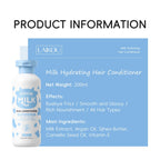 Compact-sized Hydrating Milk Hair Conditioner 200ml — Argan Oil, Shea Butter & Australian Milk Extract for Soft, Smooth & Nourished Curly Hair