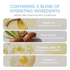 Compact-sized Hydrating Milk Hair Conditioner 200ml — Argan Oil, Shea Butter & Australian Milk Extract for Soft, Smooth & Nourished Curly Hair