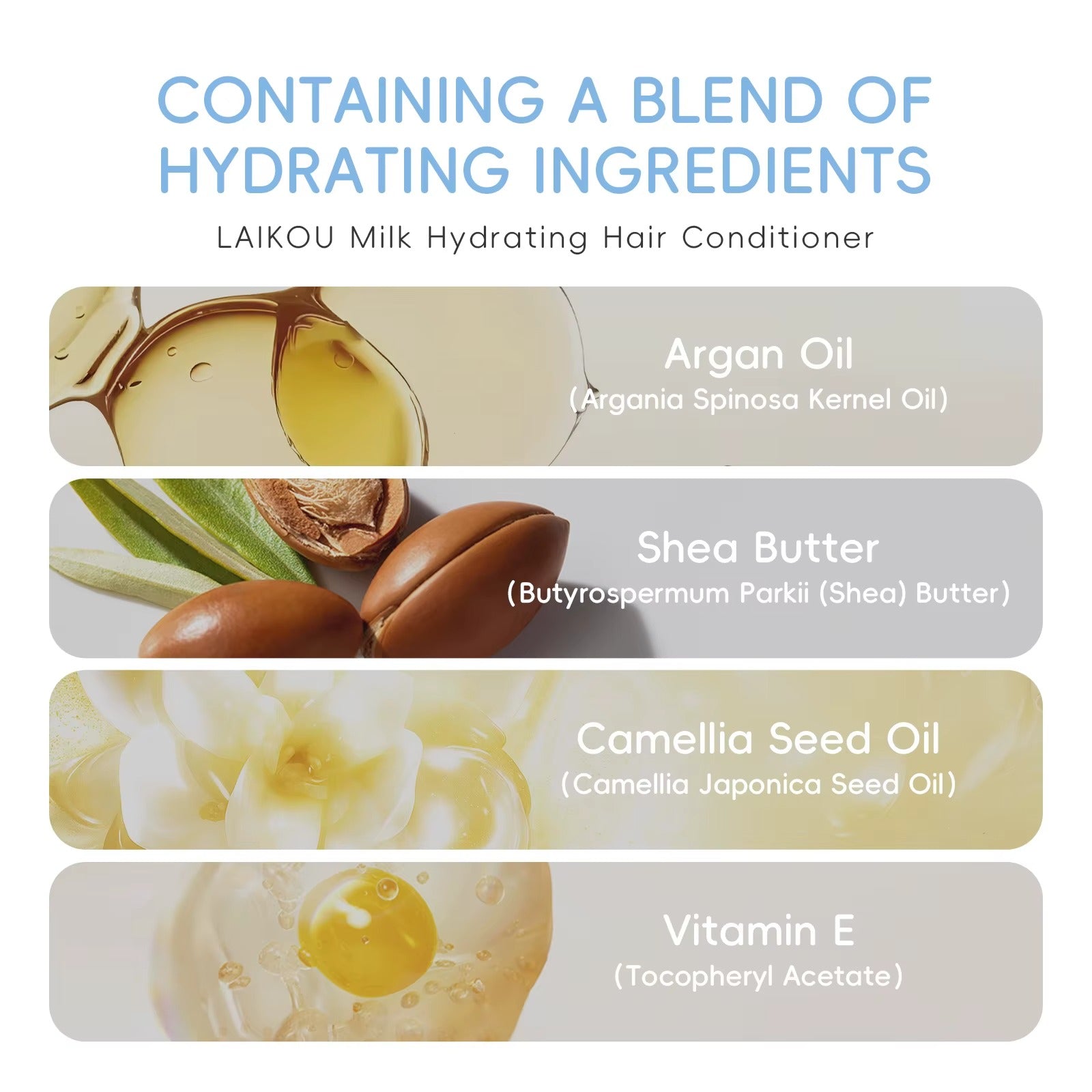 Compact-sized Hydrating Milk Hair Conditioner 200ml — Argan Oil, Shea Butter & Australian Milk Extract for Soft, Smooth & Nourished Curly Hair
