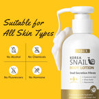Compact-sized Korea Snail Body Lotion 200g – Deeply Moisturizing, Anti-Aging & Brightening Formula with Snail Mucin, Hyaluronic Acid & Niacinamide