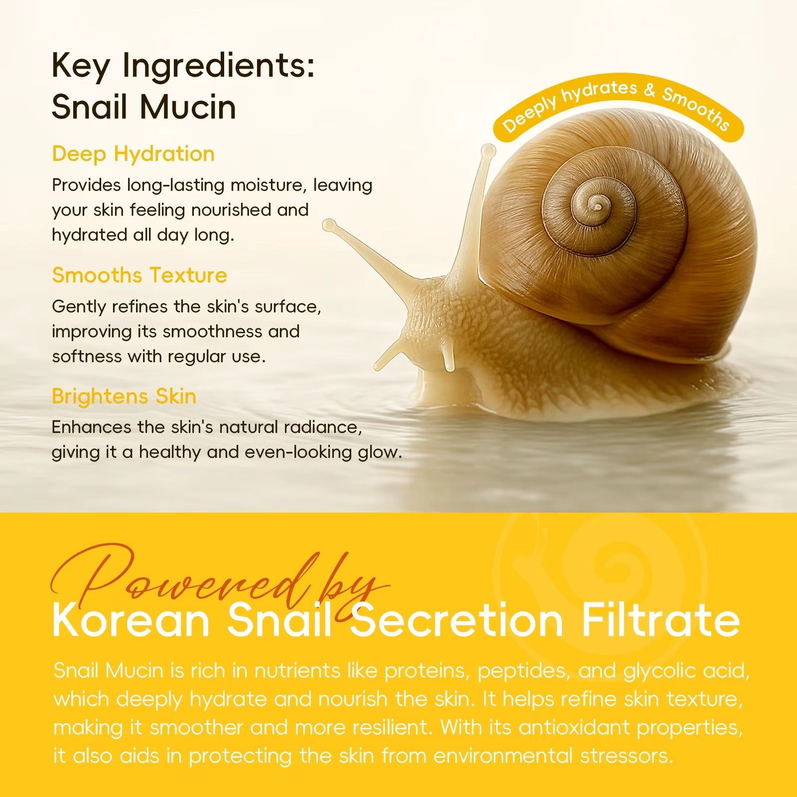 Compact-sized Korea Snail Body Lotion 200g – Deeply Moisturizing, Anti-Aging & Brightening Formula with Snail Mucin, Hyaluronic Acid & Niacinamide
