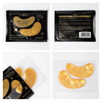 24K Gold Hydrogel Collagen Eye Mask — Soften, Firm & Brighten — Reduces Dark Circles, Puffiness, Eye Bags & Fine Lines — Korean Skincare, 24 Pairs