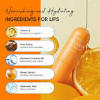 Vitamin C Lip Balm – Hydrating, Anti-Crack & Lip Line Lightening Balm with Shea Butter, Hyaluronic Acid & Honey Extract for Soft, Dewy Lips