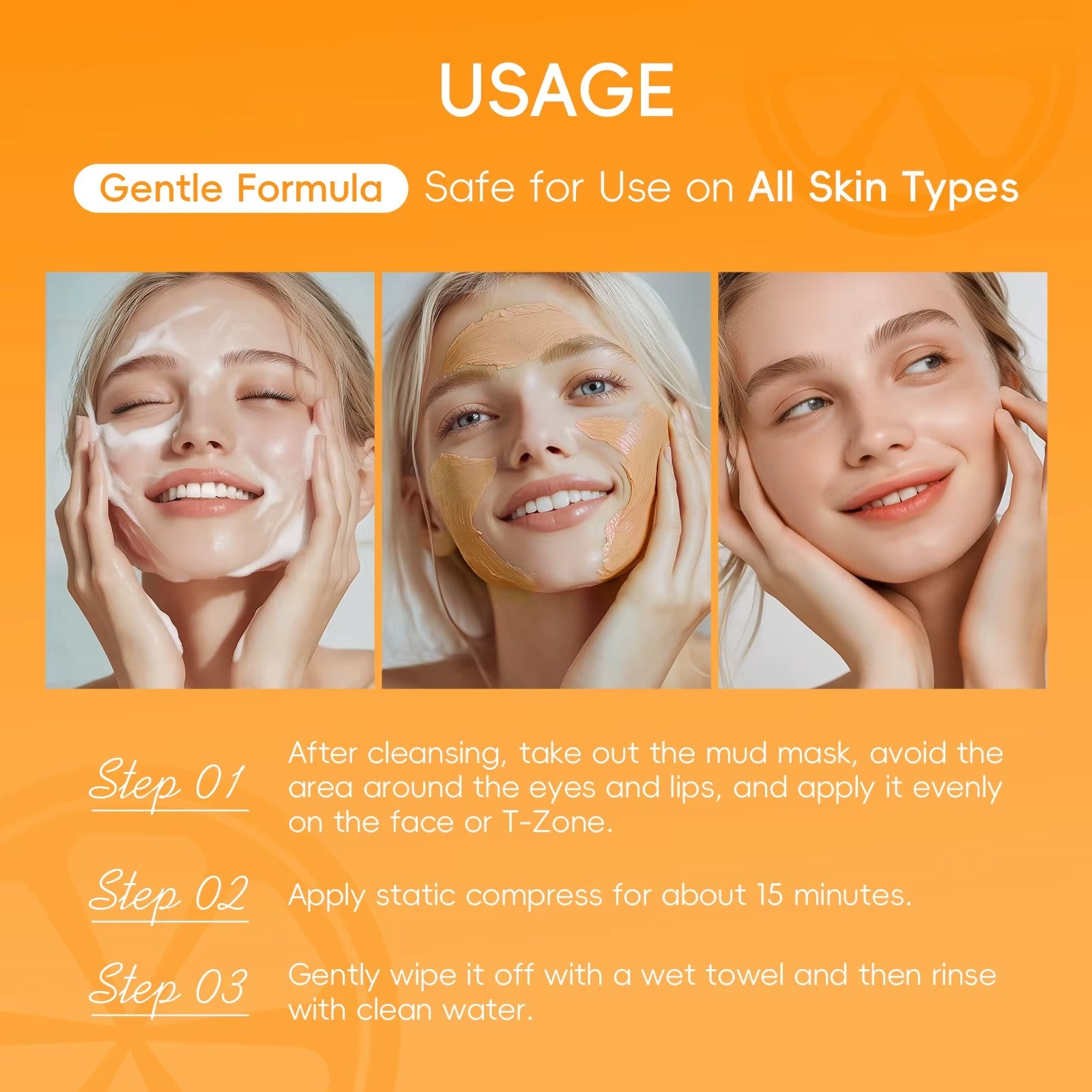 Vitamin C Clay Sleeping Face Mask 12pcs – Deep Cleansing, Pore Minimizing, Brightening & Firming Mud Mask with Hyaluronic Acid & Aloe Extract for All Skin Types