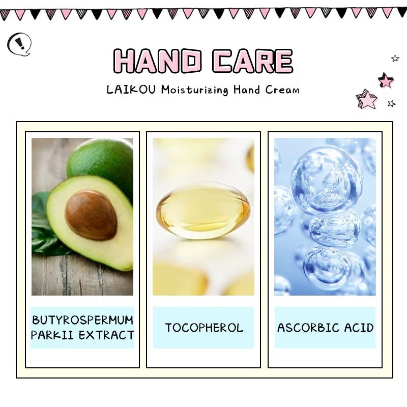 Natural Plant Extract Nourishing Floral Hand Cream 50g – Deep Moisturizing, Brightening & Anti-Aging Hyaluronic Acid Hand Lotion for Dry Skinl