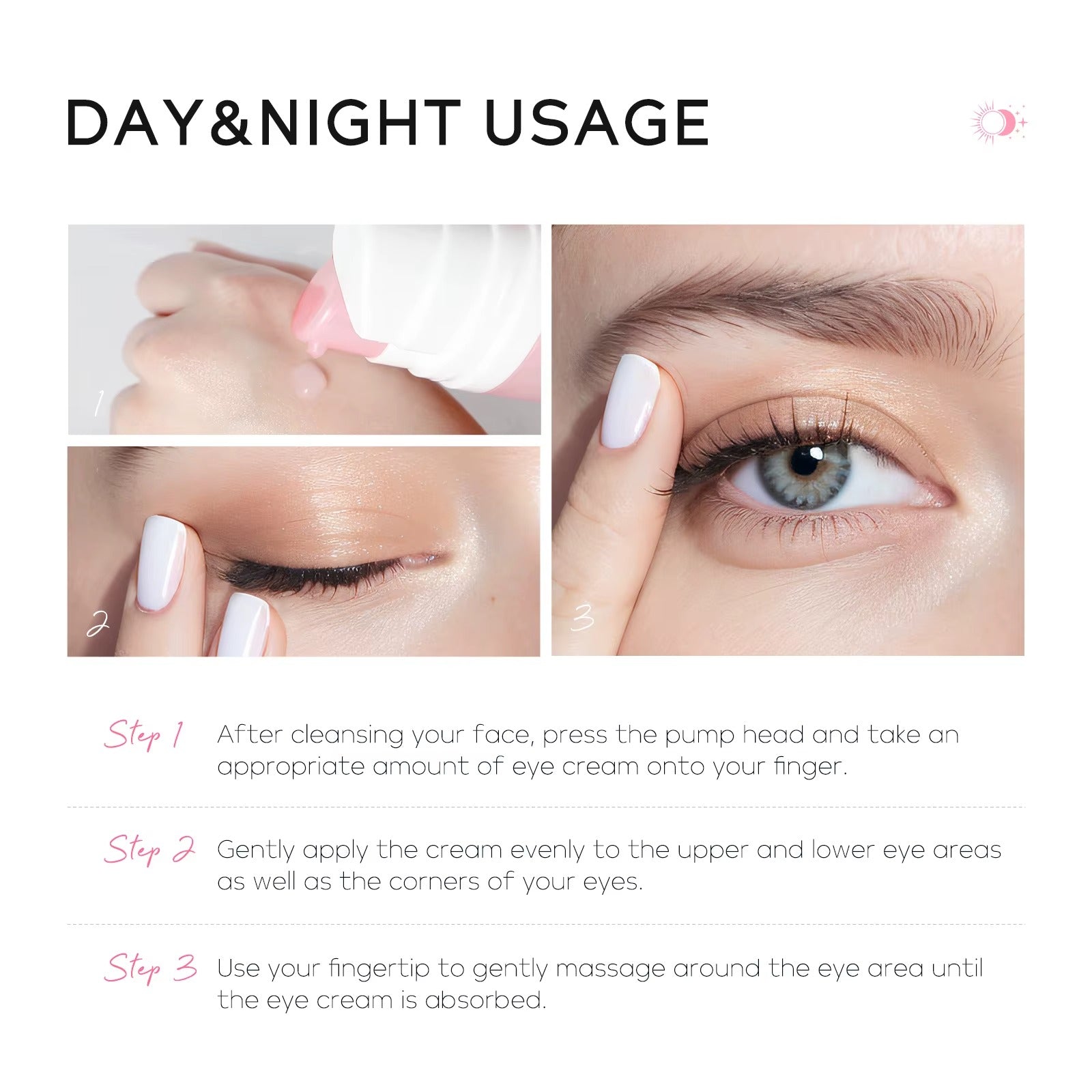 Japan Sakura Day & Night Anti-Aging Eye Lift Cream – Instantly Reduces Dark Circles, Eye Bags, Puffiness & Fine Lines for All Skin Types - 20g