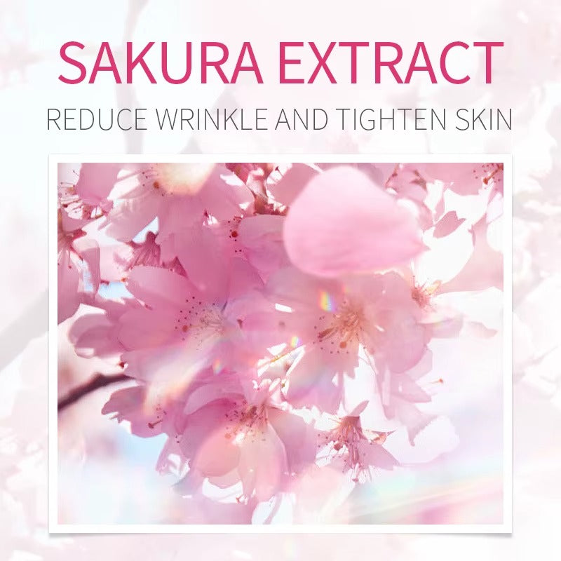 Japan Sakura Face Serum 100ml — Skin Tightening, Deeply moisturizes & Brightening Serum with Vitamin C, Hyaluronic Acid & Cherry Blossom Extract for Glowing Skin
