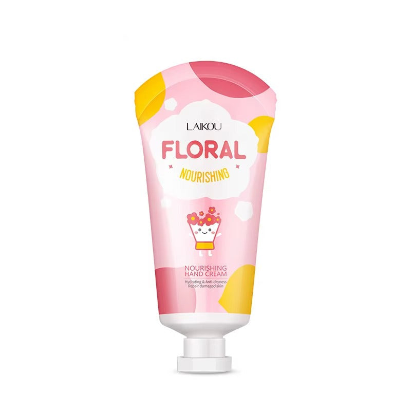 Natural Plant Extract Nourishing Floral Hand Cream 50g – Deep Moisturizing, Brightening & Anti-Aging Hyaluronic Acid Hand Lotion for Dry Skinl