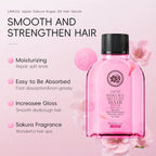 Japan Sakura Argan Oil Hair Serum — Frizz Control, Split End Repair & Glossy Shine — Non-Greasy Leave-In Treatment