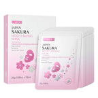 Japan Sakura Moisturizing Face Sheet Mask — Deep Hydration, Pore Cleansing & Firming Korean Skincare (10 Pcs)