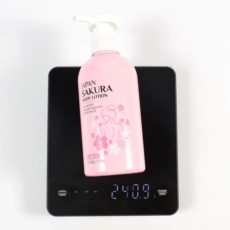 Compact-sized Japan Sakura Brightening Body Lotion – Firming & Hydrating Skin Care for Women with Niacinamide & Sakura Extract, 200g