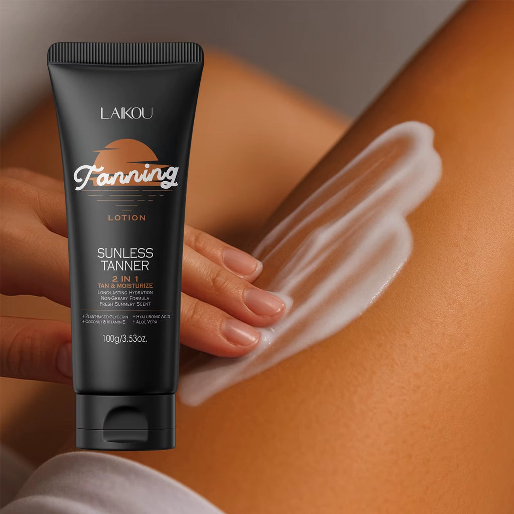 Sunless Self Tanning Lotion 100g – 2-in-1 Bronzer & Moisturizer for a Radiant Sun-Kissed Glow Without UV Damage