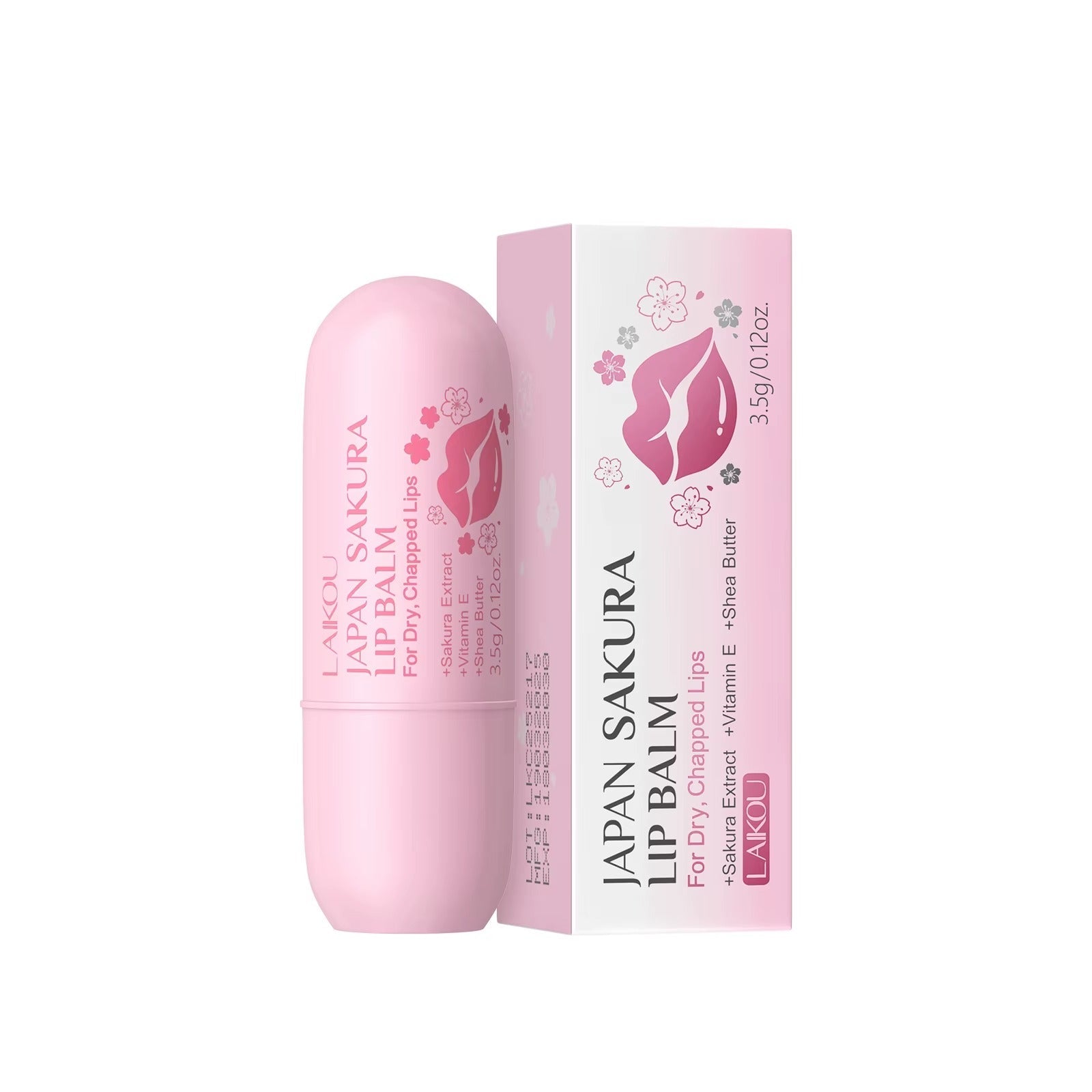 Japan Sakura Overnight Lip Balm Mask — Deep Hydrating & Moisturizing Lip Care Cream That Evens Lip Tone, Softens Lip Lines, Fights Dryness & Flaking with Sakura Extract, Shea Butter, Jojoba Oil & Vitamin E — 3.5g