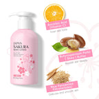 Compact-sized Japan Sakura Brightening Body Lotion – Firming & Hydrating Skin Care for Women with Niacinamide & Sakura Extract, 200g