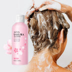 Compact-sized Japan Sakura Shampoo 200ml — Deep Moisturizing, Smoothing & Nourishing Hair Cleanser for Silky, Frizz-Free Hair — All Hair Types