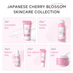 Japan Cherry Blossom 5-Piece Skincare Set — Brightening, Anti-Aging & Deep Hydrating Face Care Kit with Hyaluronic Acid & Prunus Flower Extract for All Skin Types