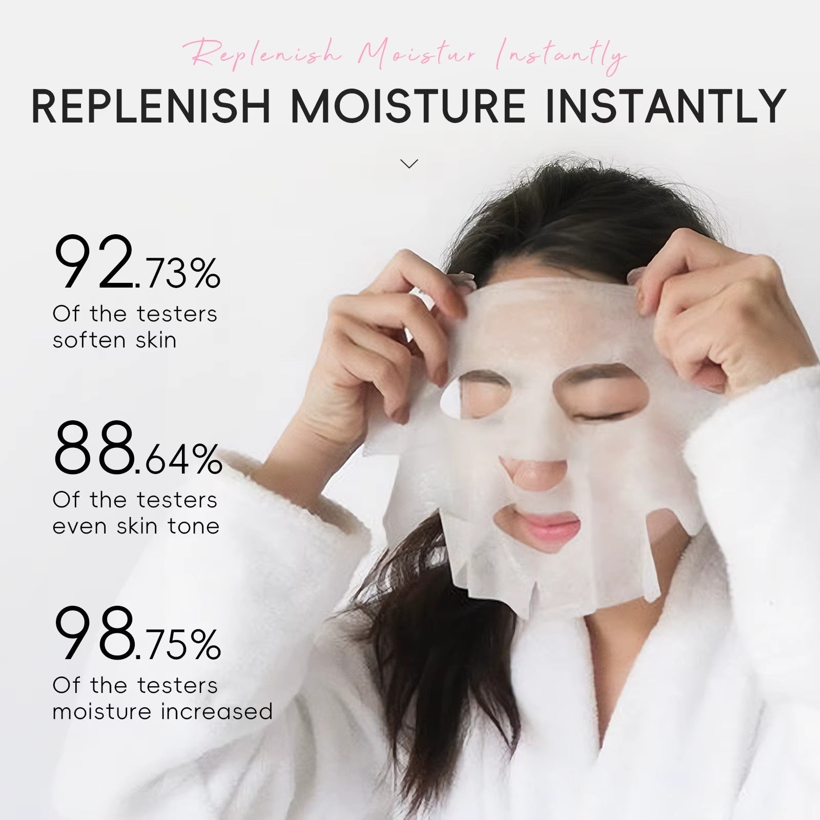 Japan Sakura Moisturizing Face Sheet Mask — Deep Hydration, Pore Cleansing & Firming Korean Skincare (10 Pcs)