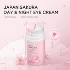 Japan Sakura Day & Night Anti-Aging Eye Lift Cream – Instantly Reduces Dark Circles, Eye Bags, Puffiness & Fine Lines for All Skin Types - 20g
