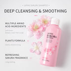Compact-sized Japan Sakura Shampoo 200ml — Deep Moisturizing, Smoothing & Nourishing Hair Cleanser for Silky, Frizz-Free Hair — All Hair Types