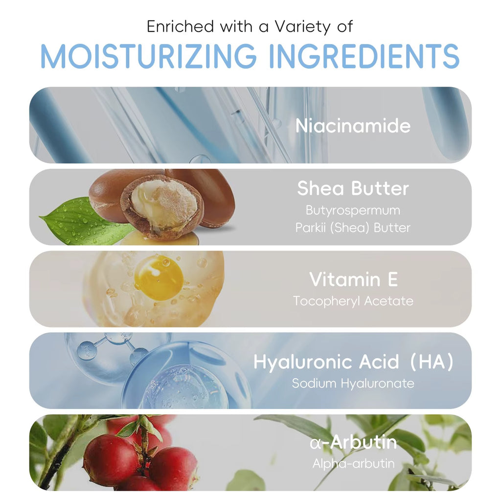 5-Step Milk Glowing Skincare Bundle — Cleanser, Toner, Serum, Eye Cream & Moisturiser — Balance Skin Tone, Improve Skin Radiance for Delicate & Firm Skin