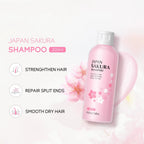 Compact-sized Japan Sakura Shampoo 200ml — Deep Moisturizing, Smoothing & Nourishing Hair Cleanser for Silky, Frizz-Free Hair — All Hair Types