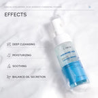 Hyaluronic Acid Cream Cleanser with Massage Brush — Deep Cleansing, Anti-Wrinkle, Blackhead Removing, Pore Minimizing Face Wash for All Skin Types — Moisturizing & Nourishing Daily Cleanser