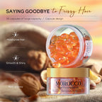 Morocco Argan Oil Leave-In Hair Serum Capsules – Moisturizing, Frizz Control & Damage Repair Treatment for Dry Hair (50 Capsules/50ml)
