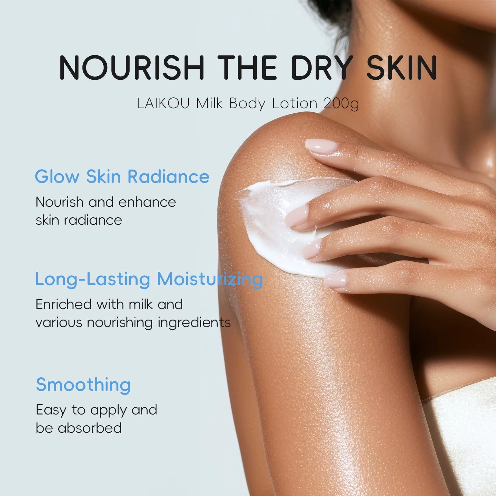 Compact-sized Milk Body Lotion – Brightening Moisturizer with Shea Butter, Milk Extract & Vitamin E for Silky, Even-Toned Skin (200g)