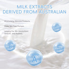 5-Step Milk Glowing Skincare Bundle — Cleanser, Toner, Serum, Eye Cream & Moisturiser — Balance Skin Tone, Improve Skin Radiance for Delicate & Firm Skin