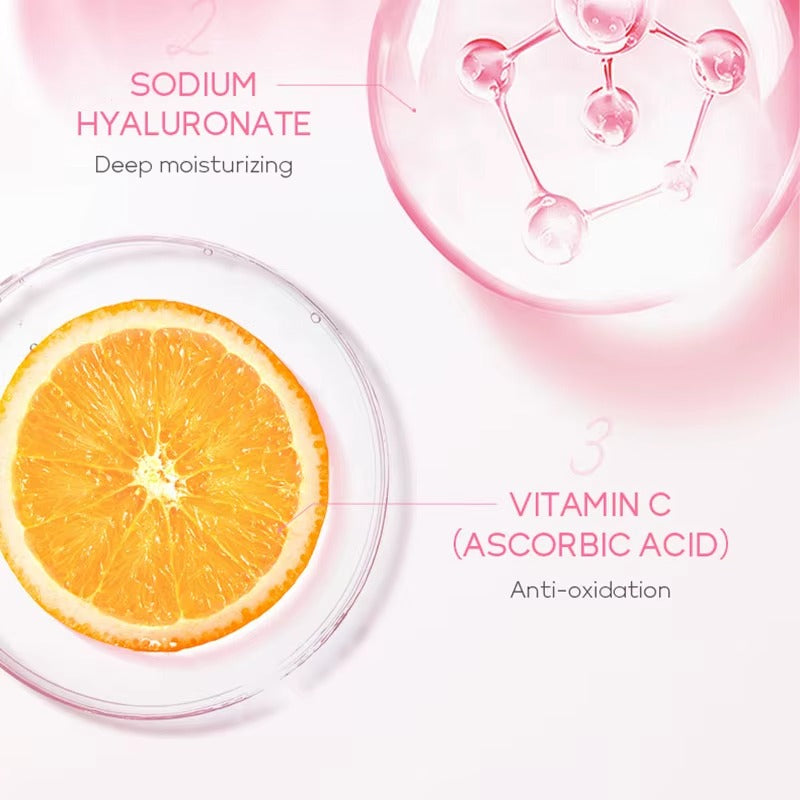 5-Piece Japan Sakura Complete Skincare Bundle — Cleanser, Toner, Eye Cream, Serum & Essence Cream — Even Skin Tone, Fade Dark Spots for Radiant & Firm Skin