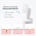Hyaluronic Acid Cream Cleanser with Massage Brush — Deep Cleansing, Anti-Wrinkle, Blackhead Removing, Pore Minimizing Face Wash for All Skin Types — Moisturizing & Nourishing Daily Cleanser