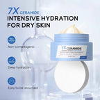 7X Ceramide Barrier Repair Face Cream — Brightening, Fade Dark Spots & Blemishes, Deep Moisturizer & Nourishing Cream for Dry & Sensitive Skin 50g