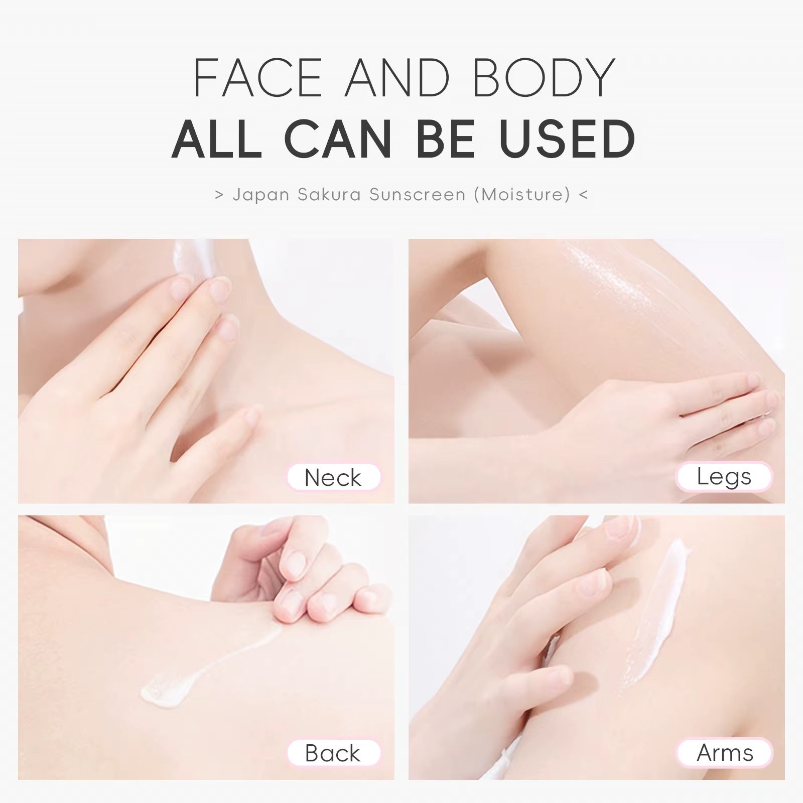 Japan Sakura Sunscreen SPF 50 PA+++ — Korean Face Sunscreen Cream with Niacinamide & Hyaluronic Acid, Waterproof UV Protection 50g
