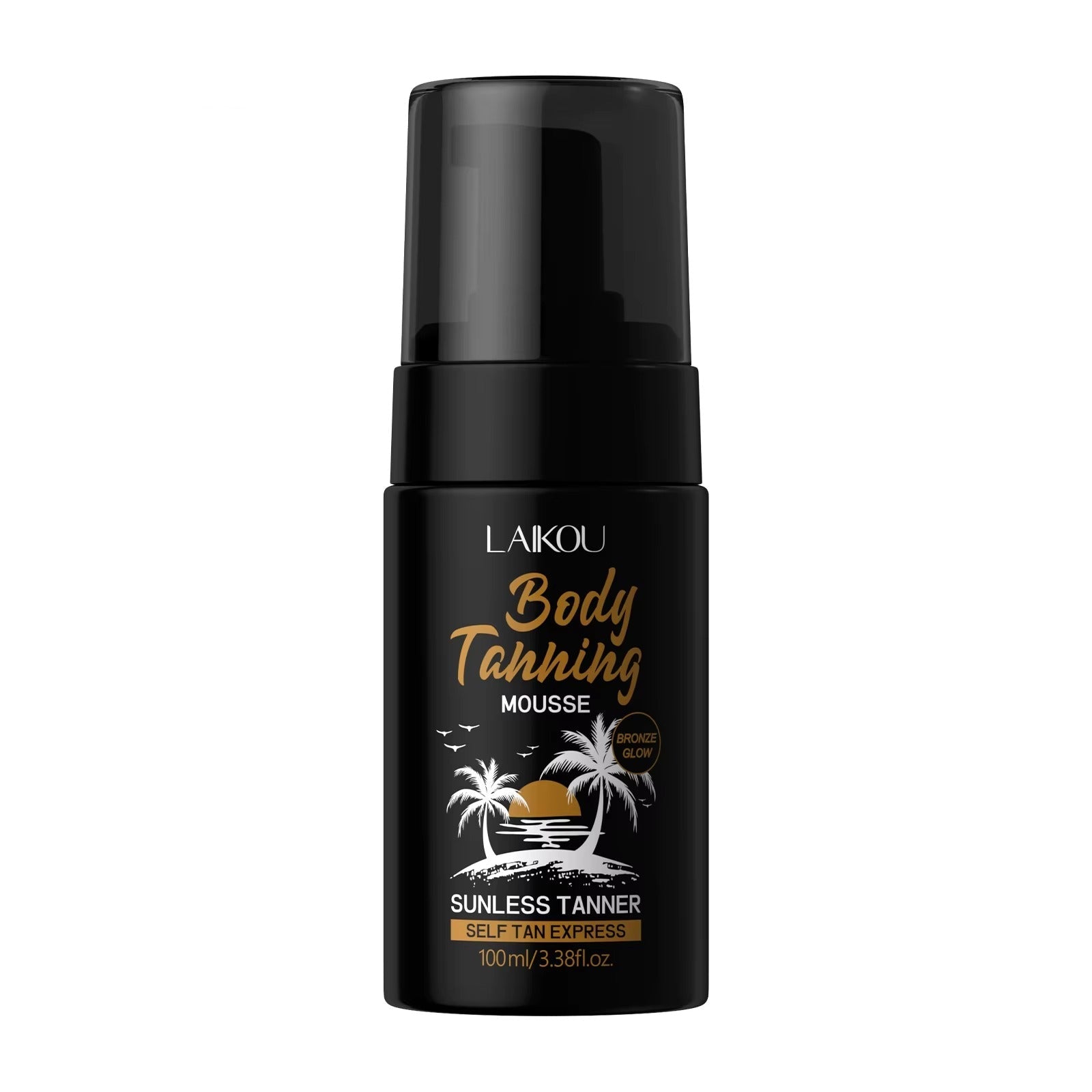 Sunless Self Tanner Body Tanning Mousse — Sun-Free Bronze Glow Self Tan Express for Face & Body, One Universal Shade, 100ml