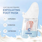 Goat Milk & Niacinamide Brightening Exfoliating Foot Mask — Korean Skincare Moisturizing Foot Peel for Soft, Smooth & Nourished Feet (35g)