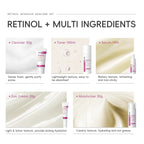 Retinol Intensive 5-Piece Skincare Set — Anti-Aging Facial Cleanser, Toner, Serum, Eye Cream & Moisturizer for Firmer, Brighter, Younger-Looking Skin