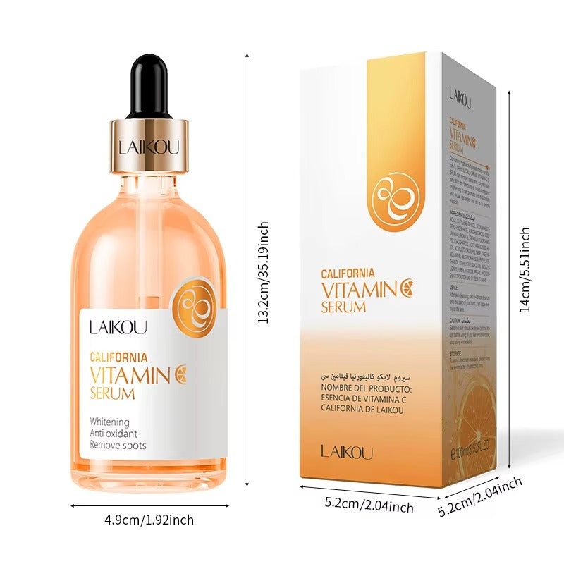 California Vitamin C Face Serum 100ml with Hyaluronic Acid — Anti-Aging, Brightening & Skin Repair Serum for Women