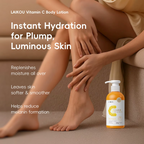 Compact-sized Vitamin C Body Lotion with Hydrolyzed Collagen, Vitamin E & Shea Butter – Deep Hydrating Moisturizer for Radiant, Soft & Smooth Skin 200g