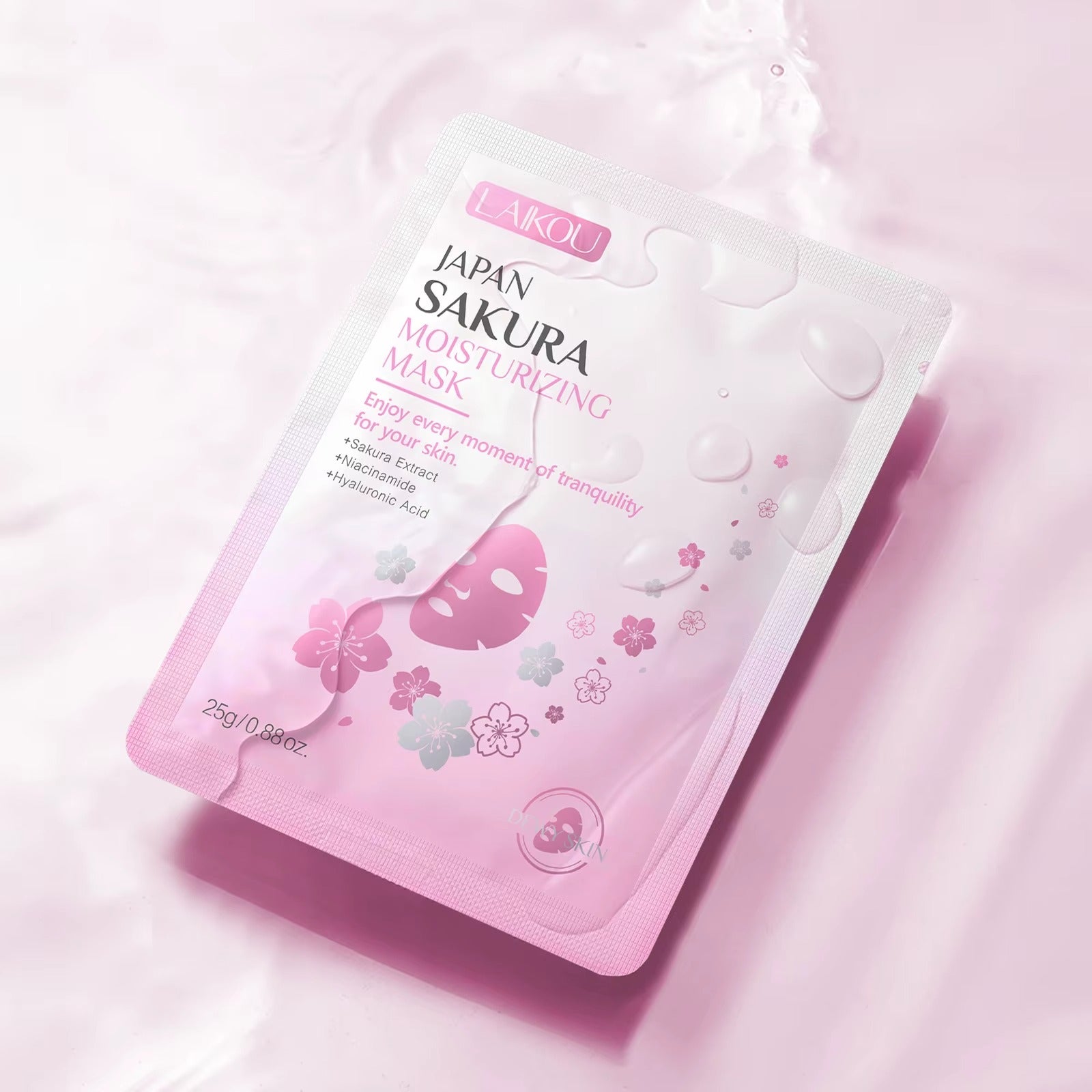 Japan Sakura Moisturizing Face Sheet Mask — Deep Hydration, Pore Cleansing & Firming Korean Skincare (10 Pcs)