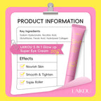 5-in-1 Glow Up Super Eye Cream 20g — Anti-Wrinkle, Dark Circles, Puffiness & Fine Lines — Retinol, Hyaluronic Acid & Glutathione — 360° Roller Massage — All Skin Types