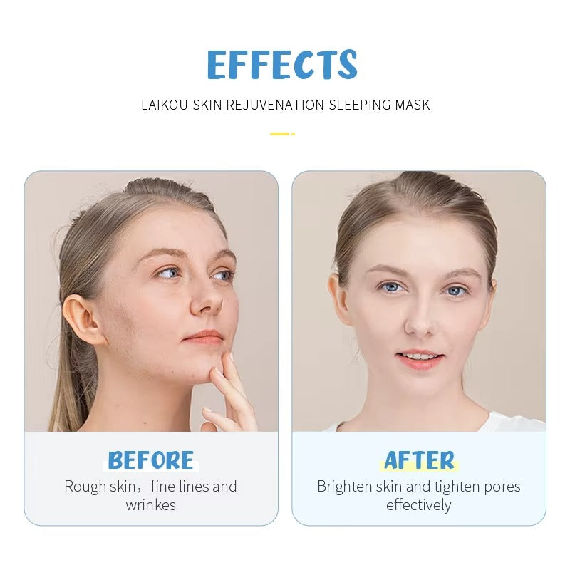 Skin Rejuvenation Sleeping Mask – 15 Travel Packs — Moisturizing, Brightening & Repairing Night Cream for Dry Skin