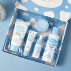 5-Step Milk Glowing Skincare Bundle — Cleanser, Toner, Serum, Eye Cream & Moisturiser — Balance Skin Tone, Improve Skin Radiance for Delicate & Firm Skin