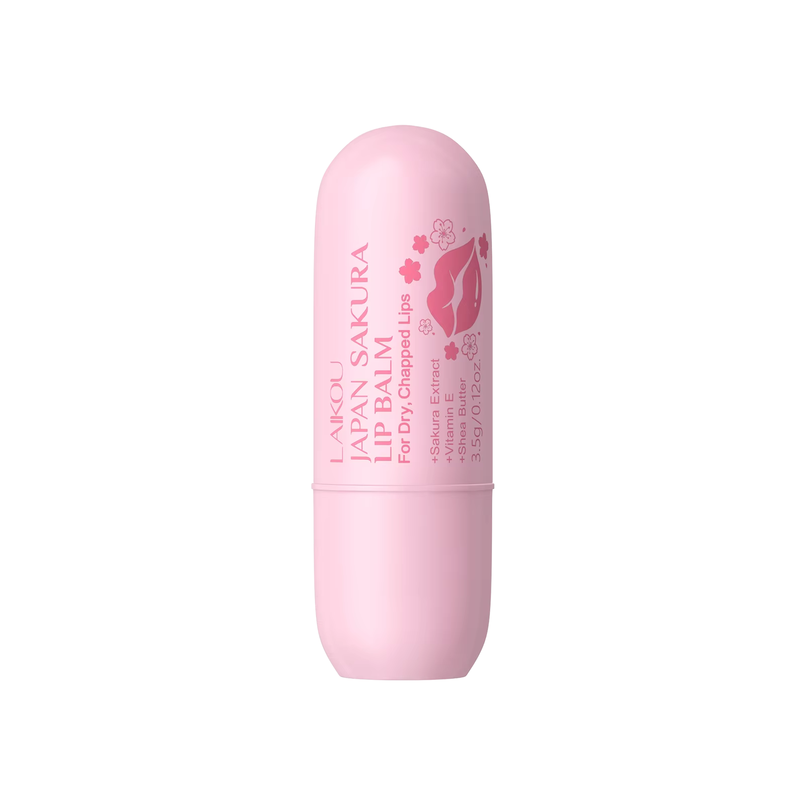 Japan Sakura Overnight Lip Balm Mask — Deep Hydrating & Moisturizing Lip Care Cream That Evens Lip Tone, Softens Lip Lines, Fights Dryness & Flaking with Sakura Extract, Shea Butter, Jojoba Oil & Vitamin E — 3.5g