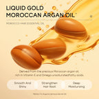 Morocco Argan Oil Leave-In Hair Serum Capsules – Moisturizing, Frizz Control & Damage Repair Treatment for Dry Hair (50 Capsules/50ml)