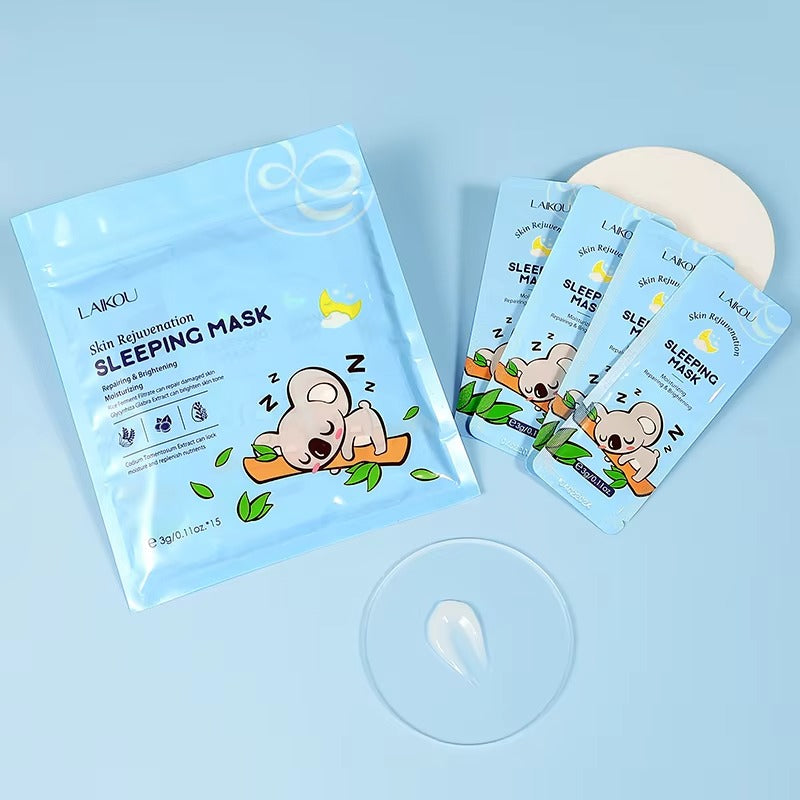 Skin Rejuvenation Sleeping Mask – 15 Travel Packs — Moisturizing, Brightening & Repairing Night Cream for Dry Skin