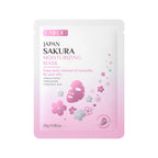 Japan Sakura Moisturizing Face Sheet Mask — Deep Hydration, Pore Cleansing & Firming Korean Skincare (10 Pcs)
